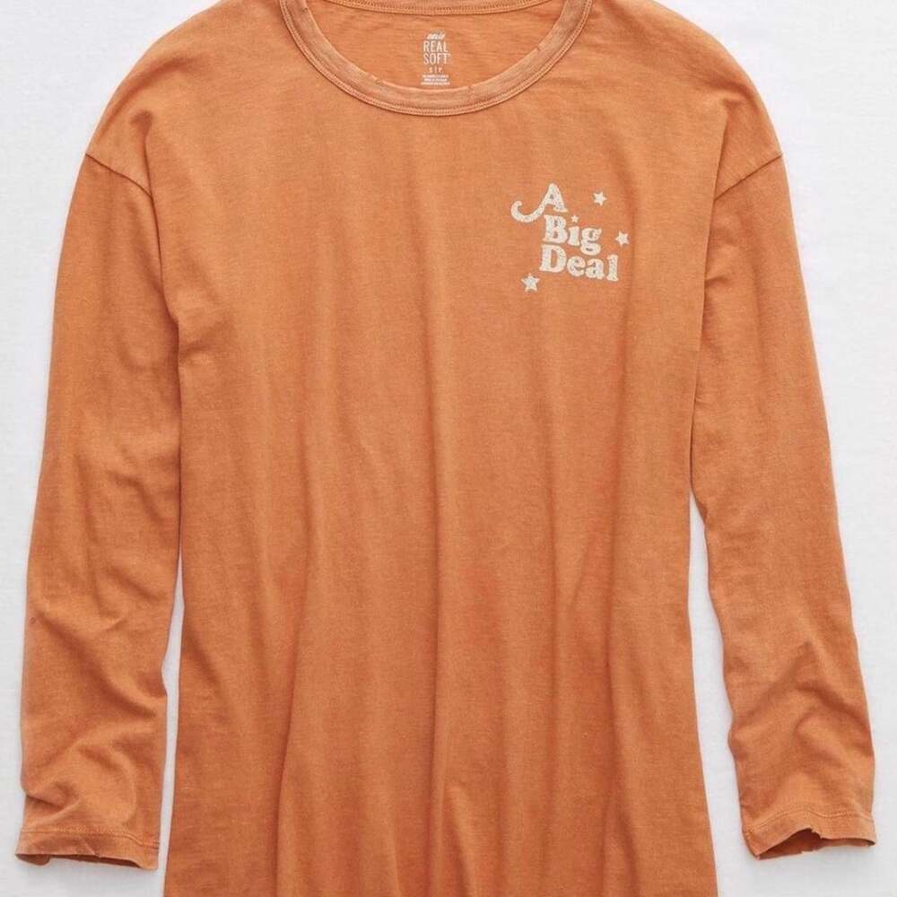 Aerie Real Soft A Big Deal Long Sleeve Graphic T-Shirt